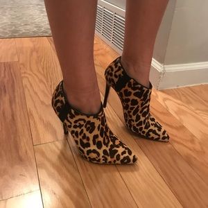 Cheetah print ankle booties